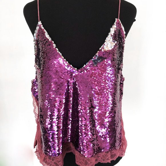 Free People Tops - Free People | Purple Sequin Tank
